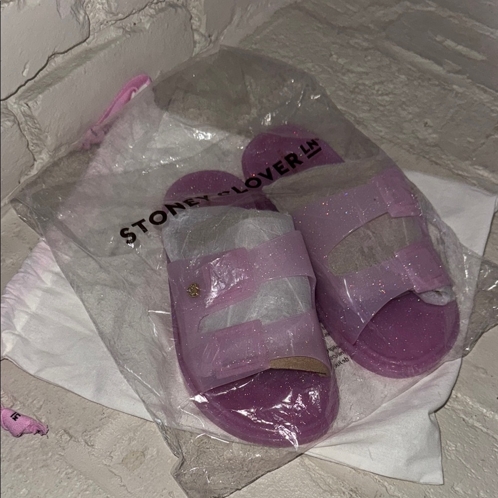 Stoney Clover Lane flamingo jelly sandals size 8 women’s New!